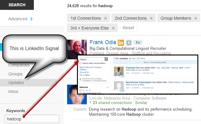 LinkedIn New Search Signal with inset