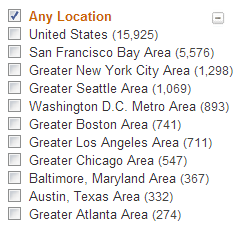 Linkedin top 10 locations