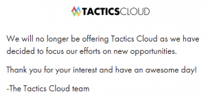 Tactics Cloud Notice