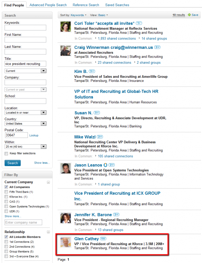 LinkedIn Profile Search Engine Optimization / SEO