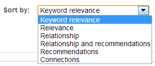 You can no longer sort search results with a free LinkedIn account - you can, however, still sort by keyword relevance with a LinkedIn Recruiter account LinkedIn Sort Search Results