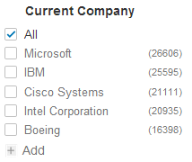 LinkedIn top 5 company facet LinkedIn Top 5 Company Search Anomaly