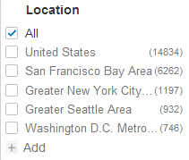 LinkedIn is now limited to the top 5 results per facet LinkedIn top 5 locations