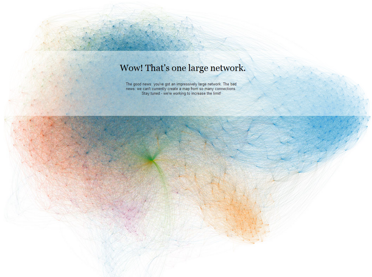 LinkedIn InMaps Error for Large Networks FULL