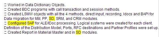 Monster NEAR operator SAP SD example of sentence bleed