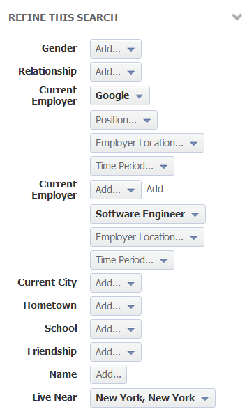 Facebook Graph Search Example Boolean Broken Out Fields