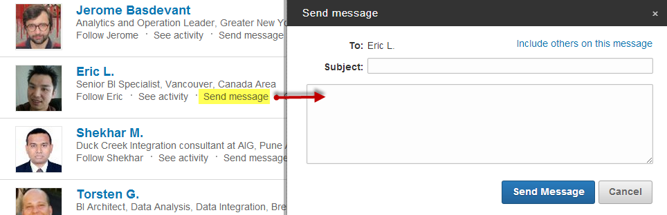 Free messaging to fellow LinkedIn Group members