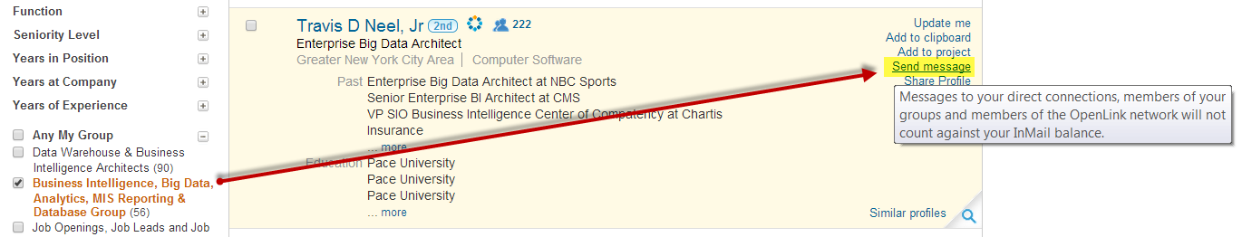 LinkedIn Group Member Messaging from Recruiter LinkedIn Group Messaging from Recruiter