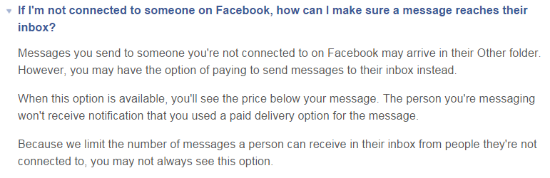 Facebook Messaging Inbox